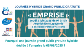 Visuel de la vidéo expliquant pourquoi le CRIAVS-LR du CHU de Montpellier a organisé, le 5 juin 2025, une journée hybride grand public gratuite dédiée à l’emprise. Un concept complexe, souvent mal défini, qui concerne de nombreux contextes : familiaux, sectaires, judiciaires ou encore cliniques.