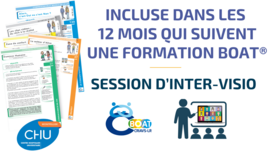Session d'inter-visio d'une heure, en Teams, en petit groupe, avec un formateur BOAT® labellisé. Cette session est incluse dans les 12 mois qui suivent la participation d'un apprenant à une session annuelle de recyclage BOAT®. 